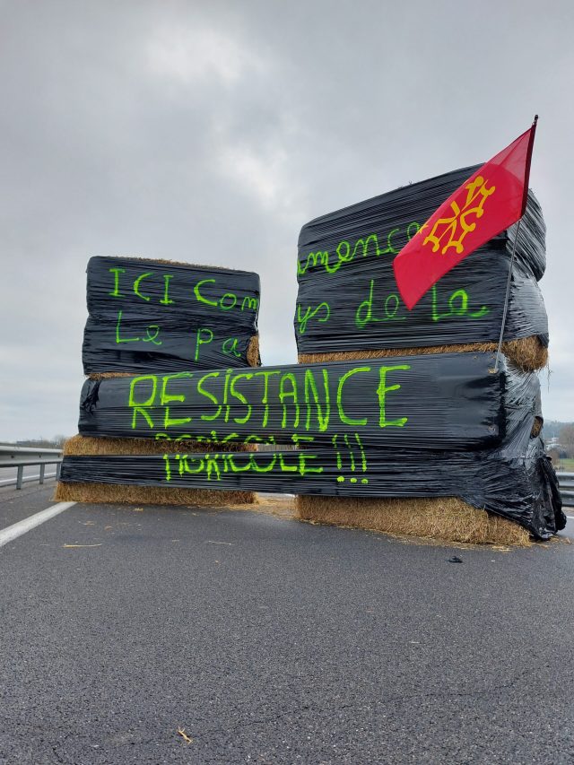 Blocage De La N124 Par Les Paysans Occitans à L'isle Jourdain (02)