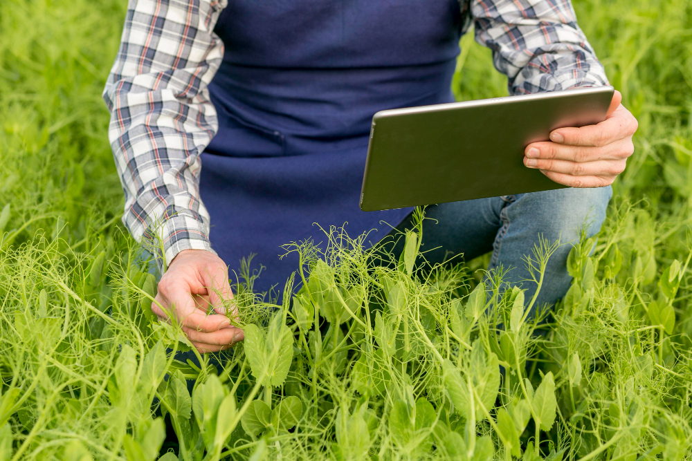 Farmer With Tablet Close Up